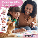 Sticker Dress Up Kitten - Kids Activity Book Learn Fashion Design for Kitten with Guides and 270+ Reusable Stickers. Gift for Girls Ages 5,6,7,8 by TinyTreasures Baby Boutique