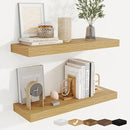 fuqing Floating Shelves for Wall, Bathroom Shelf Wall Mounted for Storage, Shelves with Invisible Bracket for Bedroom, Kitchen, Living Room, Farmhouse Small Book Shelf, 24 Inch Set of 2, Oak by CozyNest Decor