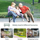 Heavy Duty Park Bench with Back Portable Frame, Outdoor Steel Bench with Backrest, Outdoor Park Bench Expanded Metal Mesh Bench for Lawn, Park, Deck, Garden, Patio, Porch, Black (Green, 6FT) by GreenHaven Gardens
