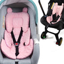 3in1 Reversible Carseat Head Body Support Newborn,3D Minnky Infant Car Seat Insert,Extra Soft Breathable Baby Car Seat Pillow Cushion Boys Girls,fit Stroller,Bouncer,Swing(Pink) by TinyTreasures Baby Boutique