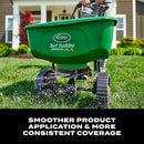 Scotts Turf Builder EdgeGuard DLX Broadcast Spreader for Seed, Fertilizer, Salt, Ice Melt, Holds up to 15,000 sq.ft. Product by GreenHaven Gardens