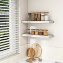 RICHFOCUS 31.5Inch Floating Shelves for Wall 2 Pack Shelves for Bedroom|Kitchen|Bathroom Wall Mounted Rustic Distressed Wood Floating Shelf with Invisible Brackets for Books|Storage|Decor, Rustic by CozyNest Decor