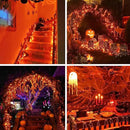 Solar String Lights Outdoor, 2-Pack Total 80FT 200 LED Solar Christmas Twinkle Lights Outside Waterproof Copper Wire 8 Modes Solar Fairy Lights for Garden Tree Party Birthday Christmas Decor(Orange) by GreenHaven Gardens