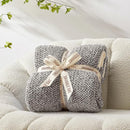 Snuggle Sac Queen Size Bedding Blankets, Super Soft Warm Oversized Blankets for Bed, Cozy Knit Fuzzy Plush Bed Blankets,Heather Dark Grey,90x90 inches by TinyTreasures Baby Boutique