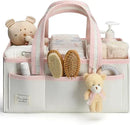 PeraBella XL Diaper Caddy Organizer With Handle, Baby Shower Gifts Basket Bag, Registry Search Must Haves Items, Newborn Girl Boy Nursery Storage Organizer, Baby Bag Essentials, Car Diaper Caddy Cart by CozyNest Decor