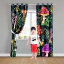 Mushrooms Curtain Panels for Kids Room 2Pcs, Green Cartoon Blackout Curtains 84 inch Length for Kids Bedroom Nursery Room Grommet Top Thermal Insulated Curtains, Dinosaur Print, 82" x 84" by TinyTreasures Baby Boutique