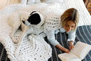 Nuzzie Chunky Knit Blanket - Breathable, Cooling, Hand Made Knit Throw Blanket for Sleep - Machine Washable, Stylish Decor Design (Cream, Full | 16lbs | 48"x72") by CozyNest Decor