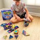 CreateOn Crayola Cosmic Magnetic Tiles, Building Set for Kids, Magnetic Building Toys for Kids, STEM Learning Toys for Boys and Girls Ages 3 and Up, 40-Piece Set (Cosmic) by TinyTreasures Baby Boutique