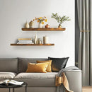 BAYKA Floating Shelves for Wall, 36 inches Long Wall Mounted Rustic Wood Shelves for Bathroom, Bedroom, Living Room, Kitchen, Office, Hanging Shelf for Books/Storage/Decor(Brown,Set of 2) by CozyNest Decor