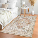 Lahome Boho Washable Living Room Area Rug 3x5 Throw Non-Slip Rugs for Bedroom Aesthetic Lightweight Thin Entry Rug Kitchen Rugs Oriental Distressed Print Capet for Office Bathroom Laundry Room by TinyTreasures Baby Boutique