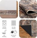 Keen Home Design 2x10 Rug - Machine Washable Runner with Non-Slip Backing, Ideal for Hallway, Entryway, Kitchen, Laundry Room - Vintage, Easy Clean, Durable, Low Pile Rug - (2'6" x 10') by CozyNest Decor