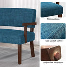 Accent Chair 2 Seat, Arm Chairs with Soft Seat and Armrests for Living Room, Love seat for Dining, Reading, and Waiting Rooms (Blue) by CozyNest Decor