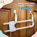 Baby Proofing Cabinet Locks | Adjustable U Shaped Baby Safety Latches for Drawers, Fridge, Closet |Modern Baby Proofing Cabinet Lock with Extra Secure Lock Buttons (Pack of 8, White) by TinyTreasures Baby Boutique