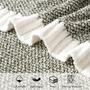 MIULEE Super Soft Throw Blanket for Couch, Olive Green Cozy Fluffy Warm Blankets Lightweight Knit Throw Blankets for Sofa, Bed, Chair, Living Room, Camping, Picnic, 50 x 60 inch by CozyNest Decor