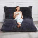 Hobestluk 3 in 1 Bean Bag Chair Giant Bean Bag Chairs Convertible Bean Bag Floor Cushion with Machine Washable Cover, Beanbag Chairs for Adult (Dark Grey) by CozyNest Decor