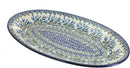 Blue Rose Polish Pottery Tulip Bouquet Oval Platter by CozyNest Decor