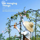 KING BIRD Raised Garden Bed with Arched Trellis Galvanized Planter Garden Box Outdoor for Gardening, Climbing Vegetables, Flowers 7.87x3.94x0.98 Ft 2PCS, Silver by GreenHaven Gardens