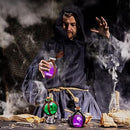 Patelai 6 Pcs Halloween Glass Potion Bottles with Belt Cork Renaissance Witch Costume Accessories Witch Props Potion Bottle for Halloween Party Decor Cosplay DIY Crafts Gift (Black,Brown)
