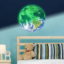 Glow in The Dark Earth for Ceiling, Luminous Planet Wall Sticker, Kids Bedroom Wall Decal, Sticky Fluorescence Earth, Gift for Boys and Girls (Green) by TinyTreasures Baby Boutique