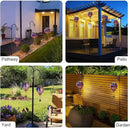 pearlstar Hot Air Balloon Solar Lantern with Flickering Flame Light Outdoor 4th of July Decorations Solar Hanging Lights Waterproof for Garden Yard Patio Outside Independence Day Decoration, Flag by GreenHaven Gardens