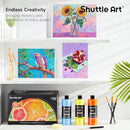Shuttle Art Acrylic Paint, 15 Colors Acrylic Paint Large Bottle Set, 473ml/16oz Each, Rich Pigments, High Viscosity, Bulk for Artists, Beginners and Kids on Rocks Crafts Canvas Wood by TinyTreasures Baby Boutique