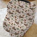 Country Western Car Seat Cover for Baby Cowboy Hat Boots Horse Cactus Stretchy 5-in-1 Covers Adjustable Car Canopy Breastfeeding Cover Wild West Desert Breathable Nursing Cover-Up by TinyTreasures Baby Boutique