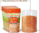 Glass Jars with Bamboo Lids, Glass Food Jars and Canisters Sets, Flour Jar, Large Food Canister with airtight lids, Flour Storage Container, Pantry Jars, 100oz by CozyNest Decor