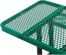 Global Industrial 8’L Rectangular Picnic Table, Expanded Metal, Green Thermoplastic Coating, Attached Benches, 1-1/2” Umbrella Pole Hole, Outdoor-Rated, 1000 lb Capacity, 96” x 30” Tabletop by GreenHaven Gardens