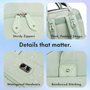 Dikaslon Diaper Bag Backpack with Portable Changing Pad, Pacifier Case and Stroller Straps, Large Unisex Baby Bags for Boys Girls, Multipurpose Travel Back Pack for Moms Dads, Mint Green by TinyTreasures Baby Boutique