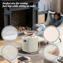 Hexagon Pouf Ottoman Stuffed with 2 Pockets & Handle, Comfort Corduroy Poufs, Non-Slip Foot Stool Storage Ottoman, Foam Floor Poufs Foot Rest for Couch, Bedroom (Beige) by CozyNest Decor