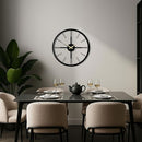 pluviart Rain Minimalist Metal Wall Clock, Modern Black Metal Wall Clock, Silent Non-Ticking Decorative Clock for Living Room, Kitchen, Office, Industrial-Style Wall Decor, Easy to Hang (19,3") by CozyNest Decor