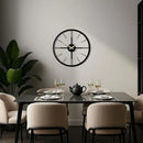 pluviart Rain Minimalist Metal Wall Clock, Modern Black Metal Wall Clock, Silent Non-Ticking Decorative Clock for Living Room, Kitchen, Office, Industrial-Style Wall Decor, Easy to Hang (26,8") by CozyNest Decor