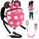 CZSYZCZS 4 in 1 Toddler Harness Leash + Baby Anti Lost Wrist Link, Cute Child Safety Harness Tether, Child Walking Harness Wristband Assistant Strap Belt for Baby Girls(Rose Red) by TinyTreasures Baby Boutique