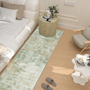 Washable Modern Abstract Kitchen & Hallway Runner Rug, 2'6''x8', Green with Non-Slip Backing by TinyTreasures Baby Boutique