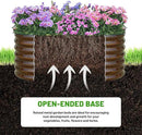 SnugNiture Galvanized Steel Raised Garden Bed, 4x2x2 ft, Outdoor Oval Deep Root Planter Box for Growing Vegetables, Flowers and Fruits by GreenHaven Gardens