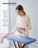 SONGMICS Ironing Board, Foldable Iron Board, Height Adjustable up to 35 Inches, with 4 Layered Cover and Pad, Iron Rest, Hook, Steel X-Legs, for Home, Laundry Room, Dorm, Midnight Blue ULLB001Q01 by CozyNest Decor