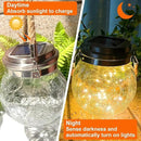 Solar Crackle Glass Hanging Lanterns, 5.5 in Height, IP65 Waterproof, 30 LED Lights, 2-Pack, Warm White by GreenHaven Gardens