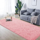 2x6 Runner Rug for Bedroom: Fluffy Shag Soft Washable Rugs Small Fuzzy Plush Indoor Carpet for Hallway Bedside Dorm Kids Girls Boys Room (Pink, 2'x6') by TinyTreasures Baby Boutique
