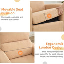 Swivel Rocker Recliner, Oversized Power Nursery Recliner Chair, Swivel Glider Reclienr with Removable Cushion, Upholstered Boucle Recling Chair for Nursery Living Room Bedroom, Teddy Camel by TinyTreasures Baby Boutique