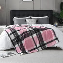 MERRYLIFE Pink Plaid Throw Blanket Decorative Fleece Throw | Ultra-Plush Colorful | Couch Blanket Travel Lap | Home Gift Use(50" 60",Pink Plaid) by CozyNest Decor