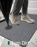 LUMI Indoor Door Mat 17"x30", Ultra Thin Low Profile Non-Slip Doormat for Home Entrance, Absorbent & Stain-Resistant Welcome Mats, Washable Entryway Mat for Front Door, Patio, Porch, Grey by CozyNest Decor