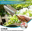 CYRUS 12.6”Garden Trowel,Heavy Duty Large Size Stainless Steel Garden Shovel with Ash Wood Handle,Suitable for Planting,Measuring,Weeding Multi-Functional Garden Spade by GreenHaven Gardens