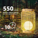Solar Lantern Outdoor Waterproof，Large Natura Rattan Solar Lantern Hanging with Handle, Solar Powered Decorative Table Lamp for Gardens ，Patio,Yard,Porch,Trees,Lawn,Pathway Home Decoration，12Inch by GreenHaven Gardens