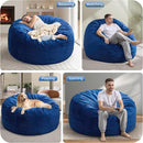 Hobestluk 5FT Bean Bag Chair Giant Bean Bag Chairs for Adults Large Bean Chairs with Removable Cover, Beanbag Chair with Filler, Adult Bean Bag Chairs for Living Room, Bedroom by CozyNest Decor