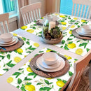Lemon Placemats Set of 6 Summer Plastic Table Mats Yellow Lemonade Theme Place Mats Washable Vinyl Rustic Holiday Table Decoration for Indoor Outdoor Party Kitchen Dining by CozyNest Decor