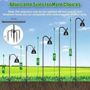 FEED GARDEN Adjustable Shepherd Hook Bird Feeder Pole with 7 Prongs Base, 108 Inch Tall 5/8 Inch Thick, Heavy Duty Outdoor Garden Poles for Hanging Bird Feeders, Plant Baskets, Black (2 Pack) by GreenHaven Gardens