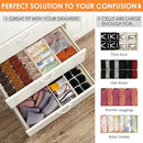 12 Pack Baby Clothes Organizer for Nursery, 116 Cells Fabric Foldable Dresser Closet Organizers and Storage Bins for Clothing, Women Men Underwear Socks, Bra, Ties, Scarf, Belt, Hair Accessories by CozyNest Decor