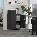 Metal Storage Cabinet with Wheels,Lockable Steel Rolling Storage Cabinet with 2 Doors for Garage,Home Office,Assembly Required,Black by CozyNest Decor