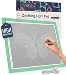 iVyne Corded Light Pad for Weeding Vinyl - A4 Light Box for Drawing - Light Board for Tracing - Light Box for Diamond Painting, Weeding Vinyl, Sketching, Tracing (Green) by TinyTreasures Baby Boutique
