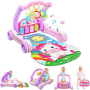 Move2Play, 4-in-1 Baby Play Mat & Activity Center Gym | Walker | Infant Toy for Tummy Time | Birthday Gift for 3, 4, 5, 6, 7, 8, 9, 10, 12 + Month Old Boys & Girls (Pink) by TinyTreasures Baby Boutique